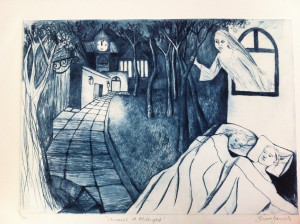 The Chimes at Midnight Drypoint by Shana James